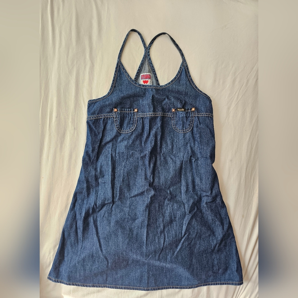 Diesel Vintage Indigo Denim Summer Mini Dress - Picture 3 of 6